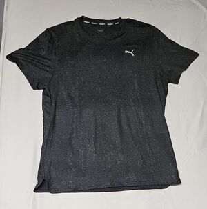 Puma TRAIN Cloudspun Black Crew Neck Athletic T Shirt